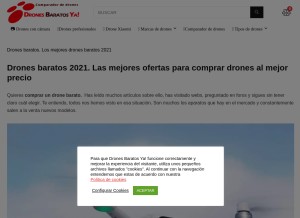 How dronesbaratosya.com looks like on a tablet such as an iPad.