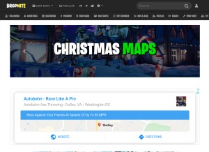 How dropnite.com looks like on a tablet such as an iPad.