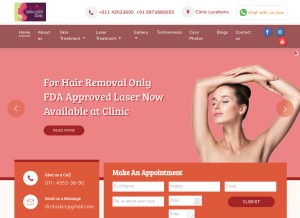 How drrituskinclinic.com looks like on a tablet such as an iPad.