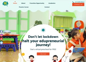 How drskids.com looks like on a tablet such as an iPad.