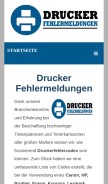 How druckerfehlermeldungen.de looks like on a mobile device such as an iPhone.