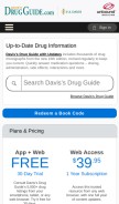 How drugguide.com looks like on a mobile device such as an iPhone.