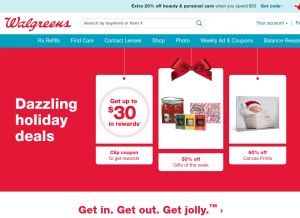 How drugstore.com looks like on a tablet such as an iPad.