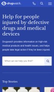 How drugwatch.com looks like on a mobile device such as an iPhone.