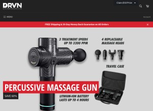 How drvngear.com looks like on a tablet such as an iPad.