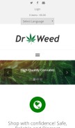 How drweed.shop looks like on a mobile device such as an iPhone.