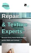 How drywallrepairatx.com looks like on a mobile device such as an iPhone.