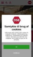 How dsb.dk looks like on a mobile device such as an iPhone.