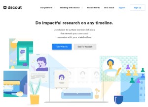 How dscout.com looks like on a tablet such as an iPad.