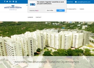 How dsgindia.com looks like on a tablet such as an iPad.