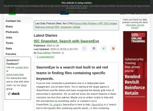 How dshield.org looks like on a tablet such as an iPad.