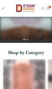 How dsigndoors.com looks like on a mobile device such as an iPhone.