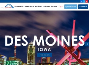 How dsm.city looks like on a tablet such as an iPad.