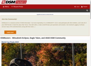 How dsmtuners.com looks like on a tablet such as an iPad.