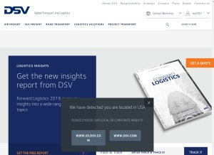 How dsv.com looks like on a tablet such as an iPad.