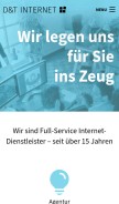 How dt-internet.de looks like on a mobile device such as an iPhone.