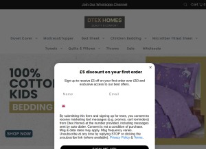 How dtexhomes.co.uk looks like on a tablet such as an iPad.