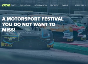 How dtm.com looks like on a tablet such as an iPad.