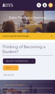 How dts.edu looks like on a mobile device such as an iPhone.