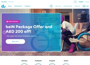 How du.ae looks like on a tablet such as an iPad.