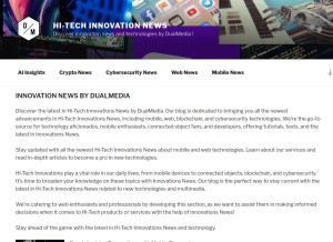 How dualmedia.com looks like on a tablet such as an iPad.