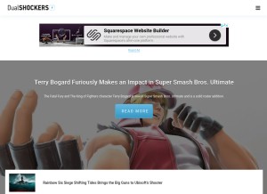 How dualshockers.com looks like on a tablet such as an iPad.