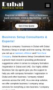 How dubaibusinesssetup.ae looks like on a mobile device such as an iPhone.