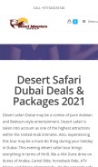 How dubaidesertsafari.com looks like on a mobile device such as an iPhone.