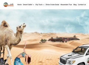 How dubaidesertsafaris.com looks like on a tablet such as an iPad.