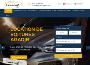 How dubaigoldcars.com looks like on a tablet such as an iPad.