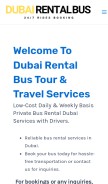 How dubairentalbus.com looks like on a mobile device such as an iPhone.