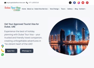 How dubaitourvisa.com looks like on a tablet such as an iPad.