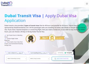 How dubaitransitevisa.com looks like on a tablet such as an iPad.