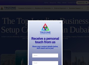 How dubaitrizone.com looks like on a tablet such as an iPad.