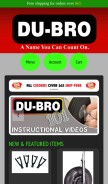 How dubro.com looks like on a mobile device such as an iPhone.