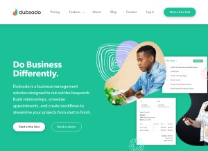 How dubsado.com looks like on a tablet such as an iPad.