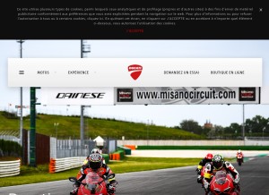 How ducati.com looks like on a tablet such as an iPad.