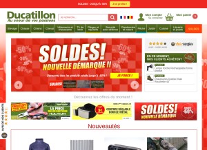 How ducatillon.com looks like on a tablet such as an iPad.