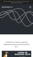 How duckfeed.tv looks like on a mobile device such as an iPhone.