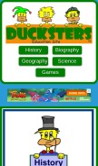 How ducksters.com looks like on a mobile device such as an iPhone.