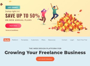 How duda.co looks like on a tablet such as an iPad.