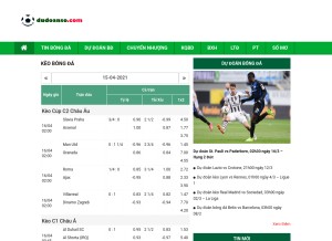 How dudoanso.com looks like on a tablet such as an iPad.