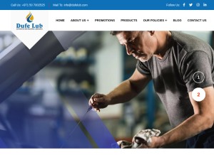 How dufelub.com looks like on a tablet such as an iPad.