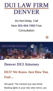 How duilawfirmdenver.com looks like on a mobile device such as an iPhone.
