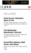 How dujour.com looks like on a mobile device such as an iPhone.