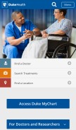 How dukehealth.org looks like on a mobile device such as an iPhone.