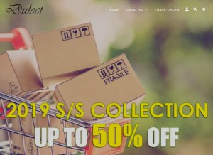 How dulect.com looks like on a tablet such as an iPad.