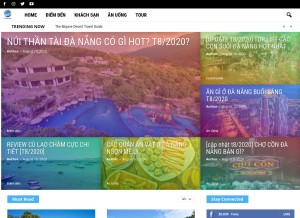 How dulichdanangcity.vn looks like on a tablet such as an iPad.