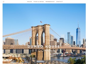 How dumbohouse.com looks like on a tablet such as an iPad.