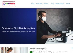 How dumetnesia.com looks like on a tablet such as an iPad.